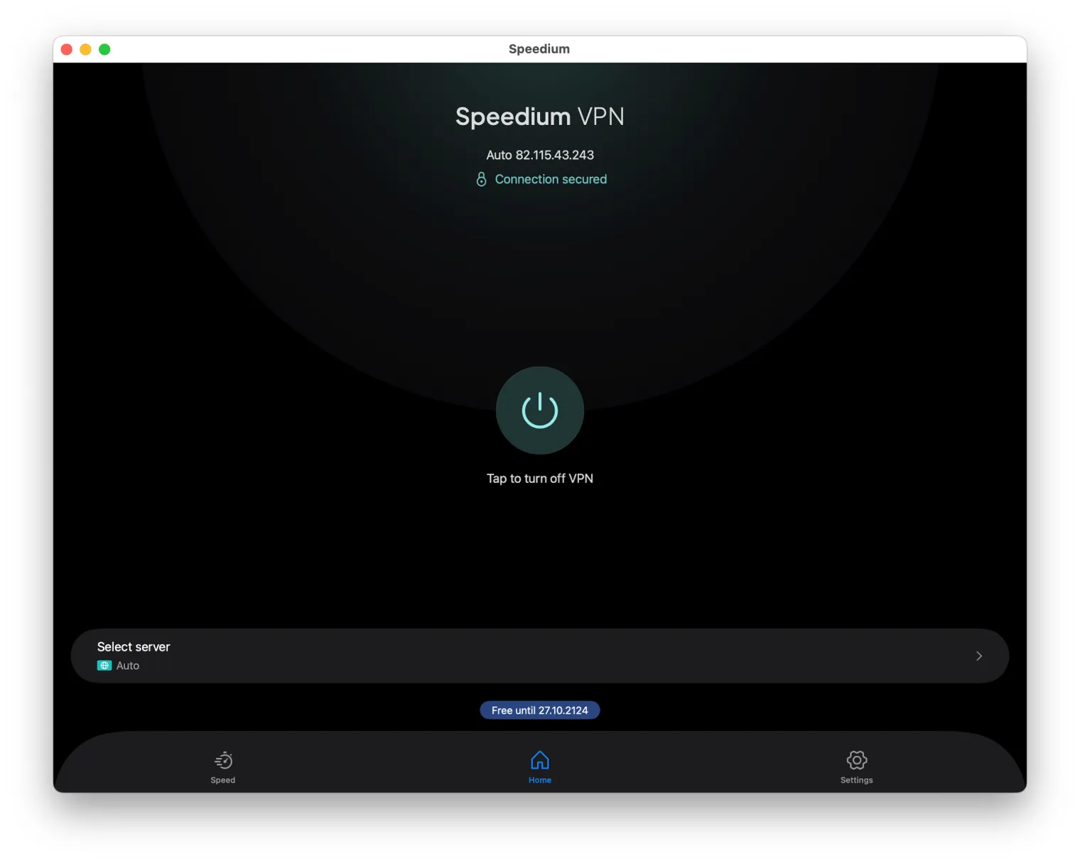 MyVPN connected on Mac