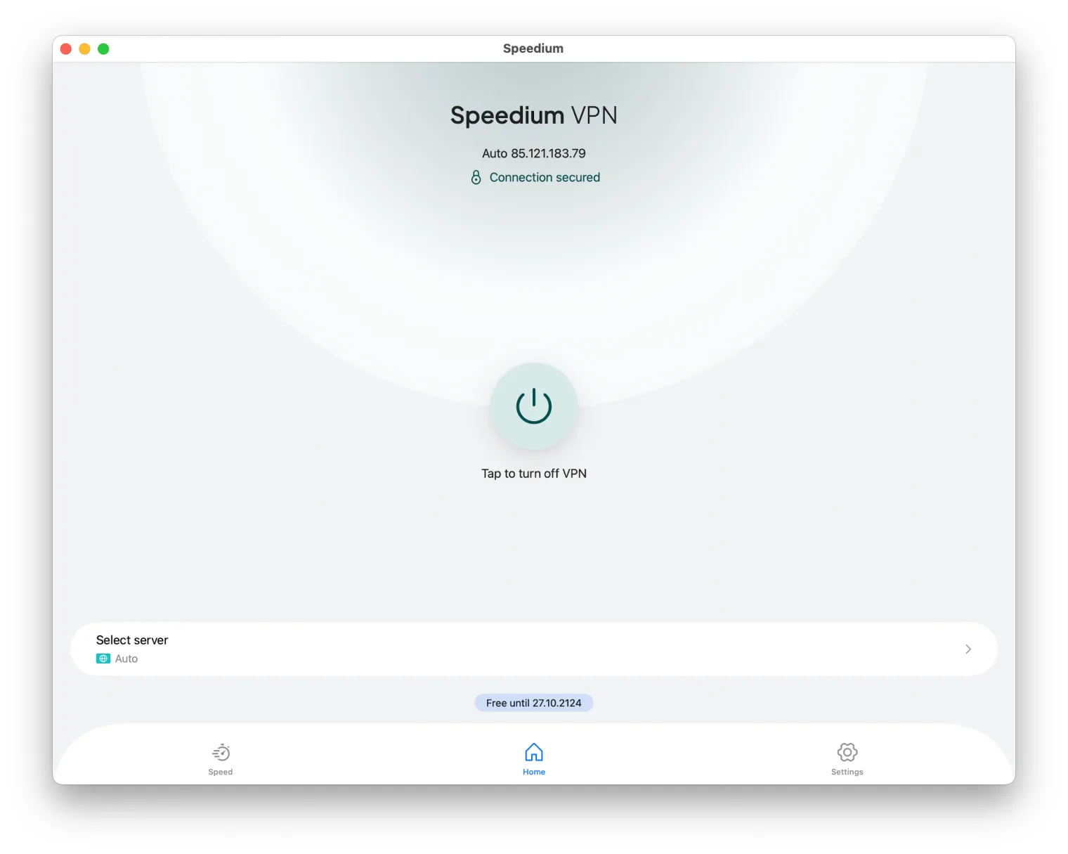 MyVPN connected on Mac